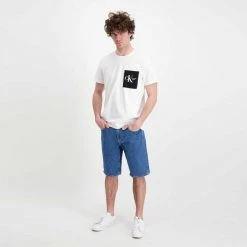 CALVIN KLEIN JEANS BERMUDA IN DENIM REGULAR Blu -Strada Moda calvin klein jeans j30j320530 bermuda in denim regular casual uomo 044627601 1a4 6