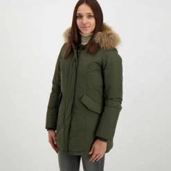 CANADIAN CLASSICS PARKA FUNDY BAY DONNA Verde -Strada Moda canadian classics cngcm01nw parka fundy bay donna giacconi donna 043744101 army 3