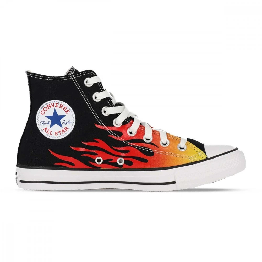 CONVERSE CHUCK TAYLOR ALL STAR HI FLAME Nero 3 CONVERSE CHUCK TAYLOR ALL STAR HI FLAME Nero