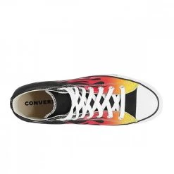 CONVERSE CHUCK TAYLOR ALL STAR HI FLAME Nero 9 CONVERSE CHUCK TAYLOR ALL STAR HI FLAME Nero -Strada Moda converse 171130c chuck taylor all star hi flame tutte sneaker uomo 042087301 blfl 2
