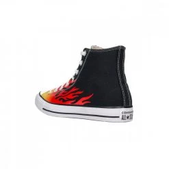 CONVERSE CHUCK TAYLOR ALL STAR HI FLAME Nero 10 CONVERSE CHUCK TAYLOR ALL STAR HI FLAME Nero -Strada Moda converse 171130c chuck taylor all star hi flame tutte sneaker uomo 042087301 blfl 3
