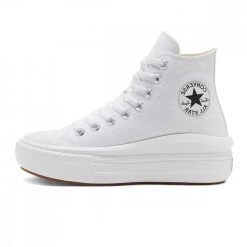 CONVERSE CHUCK TAYLOR ALL STAR MOVE HI TOP DONNA Bianco 10 CONVERSE CHUCK TAYLOR ALL STAR MOVE HI TOP DONNA Bianco -Strada Moda converse 568498c chuck taylor all star move hi donna tutte sneaker donna 041013401 whbl 4
