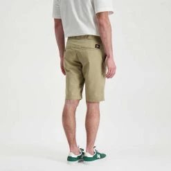 DICKIES BERMUDA SLIM WORK SHORT FLEX Beige -Strada Moda dickies dk0a4xpqkhk bermuda slim work short flex street style uomo 044706601 khk 5