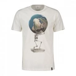 DIRTY VELVET T-SHIRT WEIGHT OF THE WORLD Bianco
