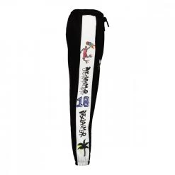 DISCLAIMER PANTALONI IN FELPA BASKET Nero -Strada Moda disclaimer 51638 pantaloni in felpa basket casual uomo 045341401 nero 3