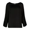 DIXIE BLUSA MANICHE SVASATE DONNA Nero -Strada Moda dixie c885t017 blusa mussola donna casual donna 045470301 1900 1