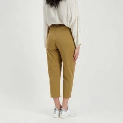 DIXIE PANTALONI CHINO CON CINTURA DONNA Marrone -Strada Moda dixie p212t052 pantaloni chino con cintura donna casual donna 045473601 1823 5