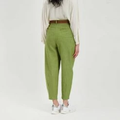 DIXIE PANTALONI BALLOON CON CINTURA DONNA Verde -Strada Moda dixie pci8qgig pantaloni balloon con cintura donna casual donna 045839701 1710 5