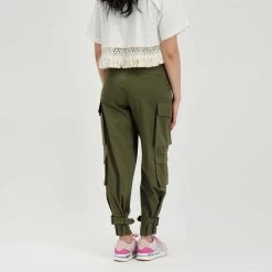 DIXIE PANTALONI CARGO FIBBIA CAVIGLIE DONNA -Strada Moda dixie pcngnim pantaloni cargo fibbia caviglie donna casual donna 045839901 1765 5