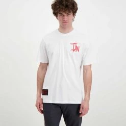 DOLLY NOIRE T-SHIRT ROSSA PRIMAVERA Bianco -Strada Moda dolly noire pe22 t shirt rossa primavera street style uomo 044715401 02 3