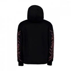 DOOMSDAY FELPA CON CAPPUCCIO GRAFF PUNK EMBROIDERED Nero -Strada Moda doomsday hdy0084 felpa con cappuccio graff punk embroidered street style uomo 043389401 blk 3