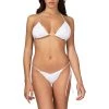EFFEK BIKINI DRAPPEGGIATO TRIANGOLO E SLIP REGOLABILE DONNA Bianco -Strada Moda effek f220160wh triangolo trappeggiato slip lacceti donna mare donna 045030101 wh 1