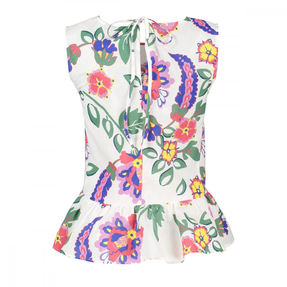 EMME MARELLA BLUSA SMANICATA CON BALZA ALBANO DONNA Bianco 4 EMME MARELLA BLUSA SMANICATA CON BALZA ALBANO DONNA Bianco - immagine 2