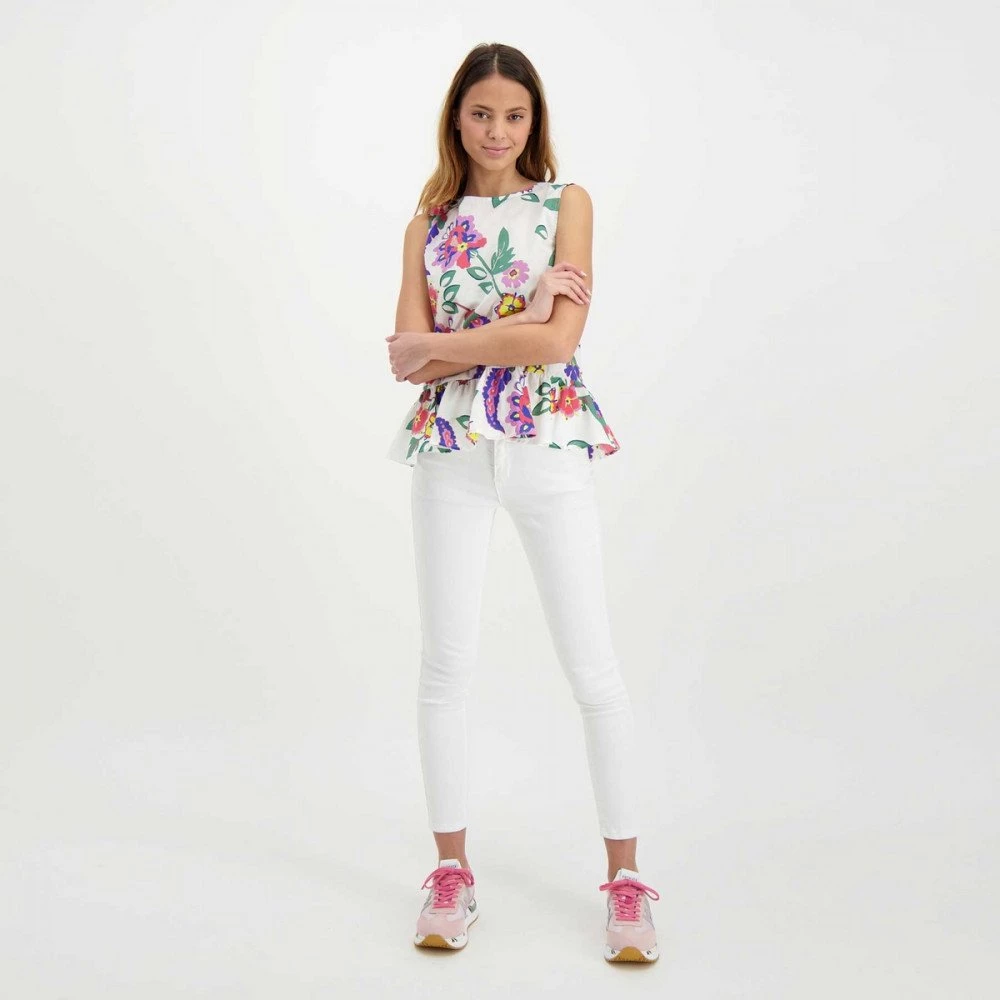 EMME MARELLA BLUSA SMANICATA CON BALZA ALBANO DONNA Bianco 8 EMME MARELLA BLUSA SMANICATA CON BALZA ALBANO DONNA Bianco - immagine 6