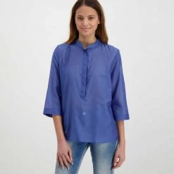 EMME MARELLA CAMICIA IN MUSSOLA DI COTONE E SETA CAFFE DONNA -Strada Moda emme marella caffe camicia in mussola di cotone e seta caffe donna casual donna 044637101 004 3