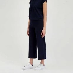 EMME MARELLA PANTALONI IN MAGLIA CARTA DONNA Blu -Strada Moda emme marella carta pantaloni in maglia carta donna casual donna 044637801 009 4