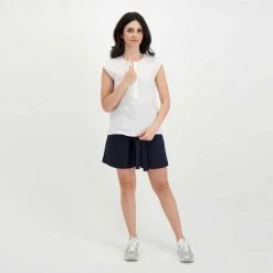 EMME MARELLA CAMICIA SMANICATA LINO COTONE DIRITTO DONNA -Strada Moda emme marella diritto camicia smanicata lino cotone diritto donna casual donna 044638601 001 6