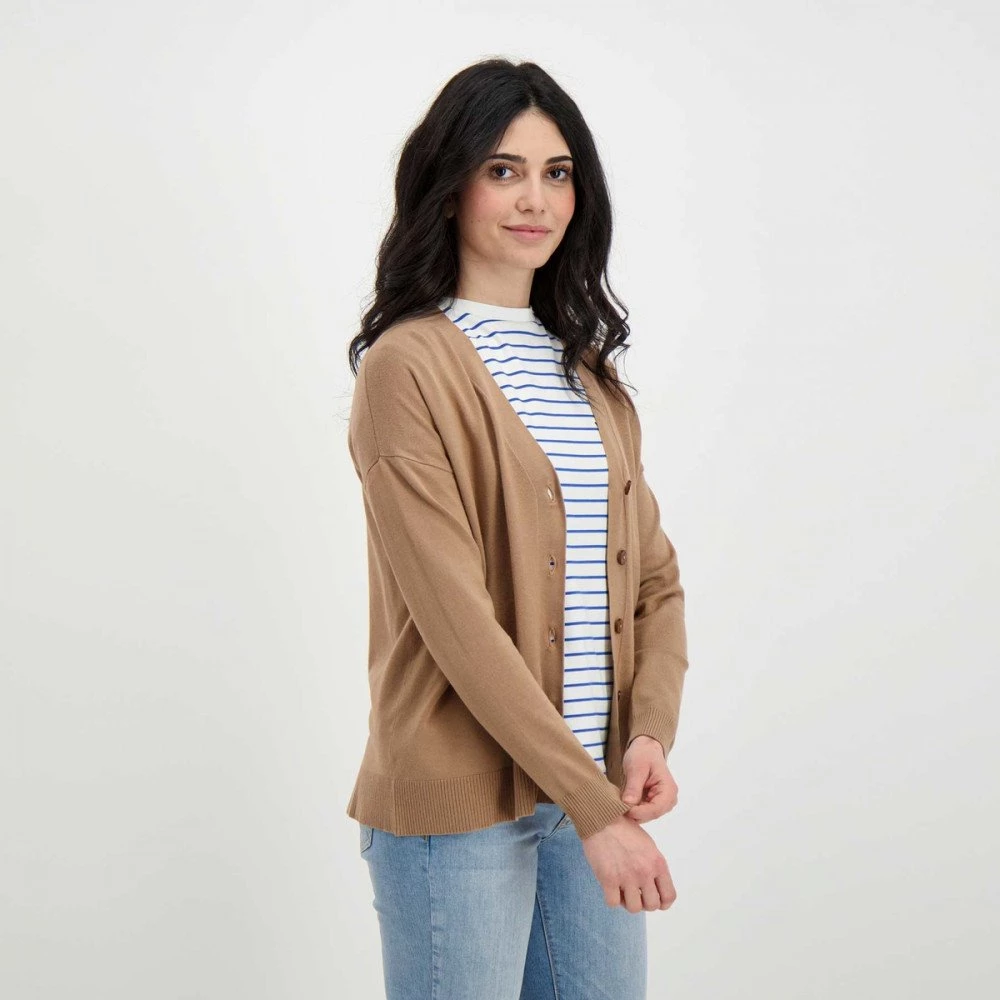 EMME MARELLA CARDIGAN IN VISCOSA FABIOLA DONNA Marrone 7 EMME MARELLA CARDIGAN IN VISCOSA FABIOLA DONNA Marrone - immagine 5