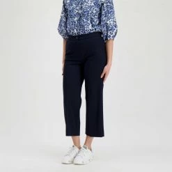 EMME MARELLA PANTALONI CROP IN JERSEY FILOVIA DONNA Blu -Strada Moda emme marella filovia pantaloni crop in jersey filovia donna casual donna 044639401 005 4
