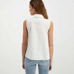 EMME MARELLA CAMICIA SMANICATA TRAFORATA FUOCO DONNA Bianco 11 EMME MARELLA CAMICIA SMANICATA TRAFORATA FUOCO DONNA Bianco -Strada Moda emme marella fuoco camicia smanicata traforata fuoco donna casual donna 044639801 001 4