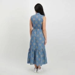 EMME MARELLA ABITO CHEMISIER SMANICATO GIAMBO DONNA Azzurro -Strada Moda emme marella giambo abito chemisier smanicato giambo donna casual donna 044640301 002 4