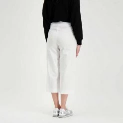 EMME MARELLA PANTALONI CROP GRIM DONNA Bianco -Strada Moda emme marella grim pantaloni crop grim donna casual donna 044640601 007 5