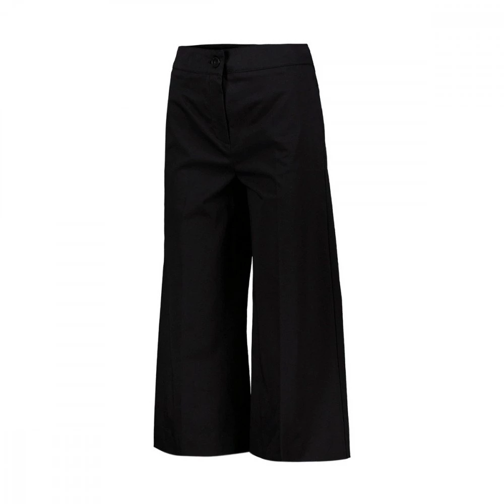 EMME MARELLA PANTALONI CROP IN RASO DI COTONE GRIM DONNA Nero - immagine 2