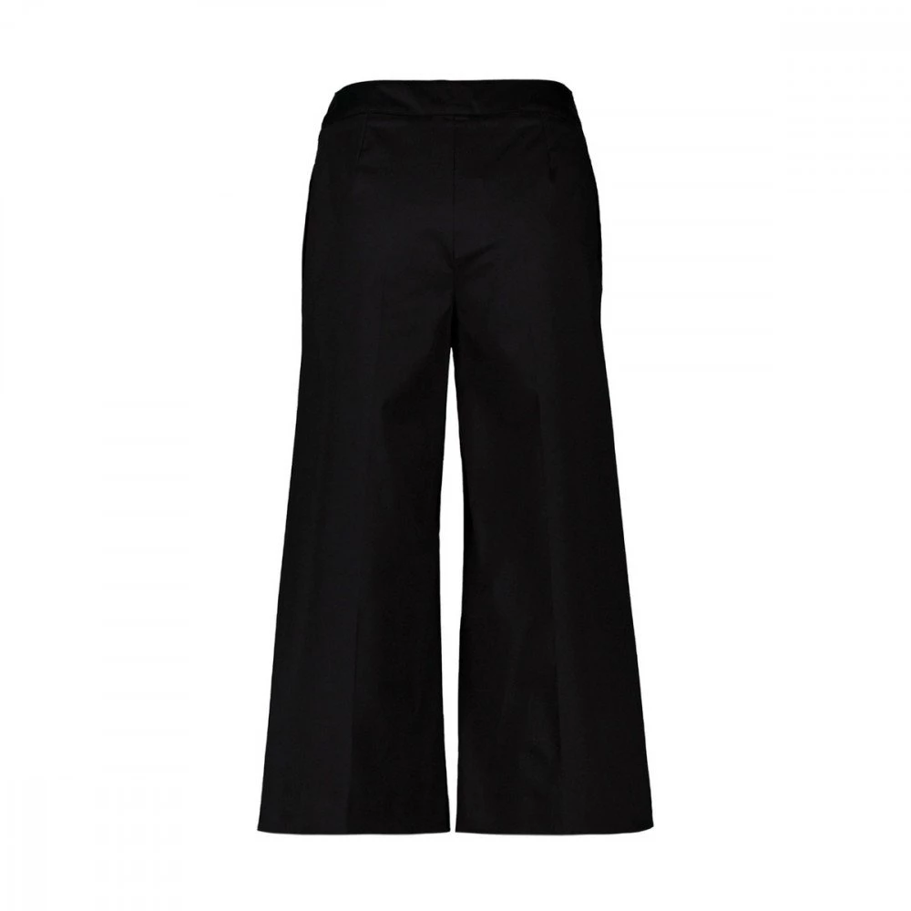 EMME MARELLA PANTALONI CROP IN RASO DI COTONE GRIM DONNA Nero - immagine 3