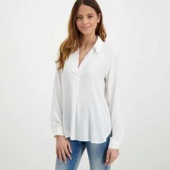 EMME MARELLA CAMICIA MISTO SETA ISIDE DONNA Bianco -Strada Moda emme marella iside camicia misto seta iside donna casual donna 044641201 001 3