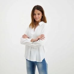 EMME MARELLA CAMICIA MISTO SETA ISIDE DONNA Bianco -Strada Moda emme marella iside camicia misto seta iside donna casual donna 044641201 001 5