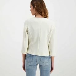 EMME MARELLA GIACCA CHANEL JOCKEY DONNA Bianco -Strada Moda emme marella jockey giacca chanel jockey donna giacconi donna 044641301 002 4