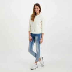 EMME MARELLA GIACCA CHANEL JOCKEY DONNA Bianco -Strada Moda emme marella jockey giacca chanel jockey donna giacconi donna 044641301 002 6