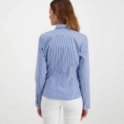 EMME MARELLA CAMICIA BASIC JOSE DONNA Bianco, Blu -Strada Moda emme marella jose camicia basic jose donna casual donna 044641501 007 4