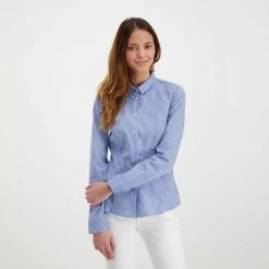 EMME MARELLA CAMICIA BASIC JOSE DONNA Bianco, Blu -Strada Moda emme marella jose camicia basic jose donna casual donna 044641501 007 5