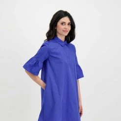 EMME MARELLA ABITO CAMICIA LUCANO DONNA Royal -Strada Moda emme marella lucano abito camicia lucano donna casual donna 044642101 005 5