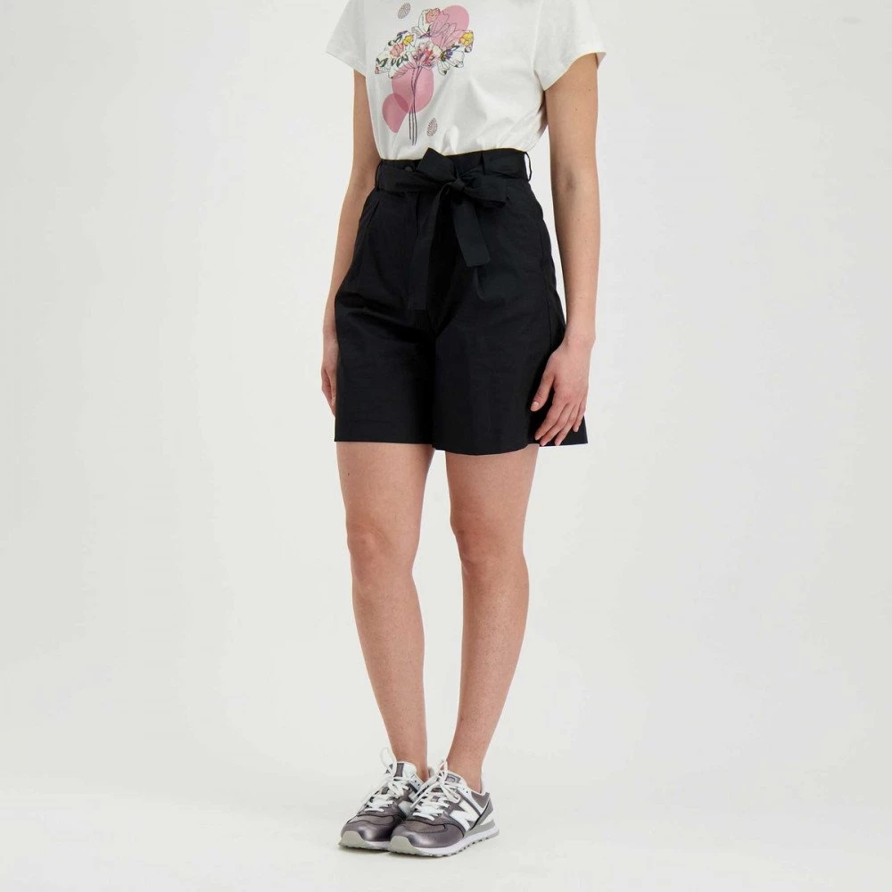 EMME MARELLA BERMUDA CON CINTURA MERLOT DONNA Nero 6 EMME MARELLA BERMUDA CON CINTURA MERLOT DONNA Nero - immagine 4