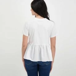 EMME MARELLA T-SHIRT BALZA RACER DONNA Bianco -Strada Moda emme marella racer t shirt balza racer donna casual donna 044644401 001 4