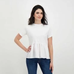 EMME MARELLA T-SHIRT BALZA RACER DONNA Bianco -Strada Moda emme marella racer t shirt balza racer donna casual donna 044644401 001 5