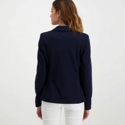 EMME MARELLA BLAZER DOPPIO PETTO IN JERSEY RIDGE DONNA Blu -Strada Moda emme marella ridge blazer doppio petto in jersey ridge donna giacconi donna 044645101 005 4