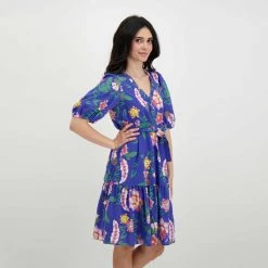 EMME MARELLA ABITO MANICA BALLON CON CINTURA SCIOVIA DONNA Viola -Strada Moda emme marella sciovia abito manica ballon con cintura sciovia donna casual donna 044645701 011 5