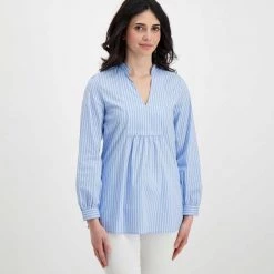 EMME MARELLA CAMICIA SCOLLO A V TOPAZIO DONNA Azzurro, Bianco 10 EMME MARELLA CAMICIA SCOLLO A V TOPAZIO DONNA Azzurro, Bianco -Strada Moda emme marella topazio camicia scollo a v topazio donna casual donna 044646101 002 3