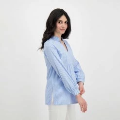 EMME MARELLA CAMICIA SCOLLO A V TOPAZIO DONNA Azzurro, Bianco 12 EMME MARELLA CAMICIA SCOLLO A V TOPAZIO DONNA Azzurro, Bianco -Strada Moda emme marella topazio camicia scollo a v topazio donna casual donna 044646101 002 5
