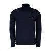 FRED PERRY MAGLIONE DOLCEVITA IN LANA E COTONE Blu -Strada Moda fred perry k9552 maglione dolcevita in lana e cotone casual uomo 041520501 608 1