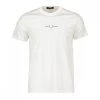 FRED PERRY T-SHIRT LOGO EMBROIDERED Bianco
