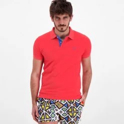 GANT Polo Collo E Logo A Contrasto Rosso -Strada Moda gant 252105 polo collo e logo a contrasto casual uomo 038192301 648 6