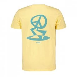 GLOBE T-SHIRT PEACE MAN Giallo -Strada Moda globe gb02241001 t shirt peace man street style uomo 044731801 mell 2
