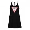 GUESS CANOTTA LUNGA LOGO DONNA Nero