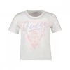 GUESS T-SHIRT CROP LOGO BAMBINA Bianco