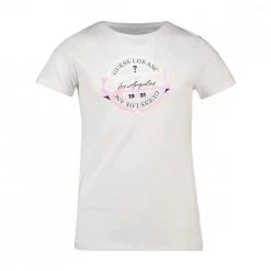 GUESS T-SHIRT LOGO CANGIANTE BAMBINA Bianco