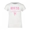 GUESS T-SHIRT LOGO GLITTER BAMBINA Bianco -Strada Moda guess j2ri00 t shirt logo bambina abbigliamento bambino 044779001 g011 1